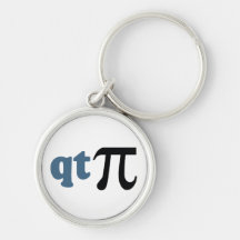 Math Humour - Cute Tee Pi Key Chains