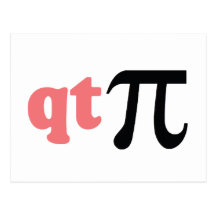 Math Humour - Cute Tee Pi Postcard