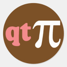 Math Humour - Cute Tee Pi Round Stickers