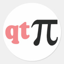 Math Humour - Cute Tee Pi Stickers