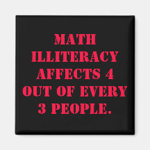 Math illiteracy Magnet