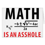 math is an asshole greeting card