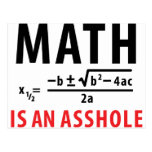 math is an asshole postcards