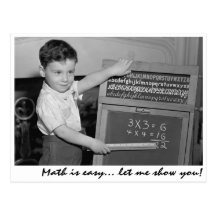 "Math is easy... let me show you!" Post Card