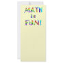 Math is Fun Personalized Rack Card
