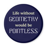 Math Life without, GEOMETRY would be POINTLESS Refrigerator Magnets
