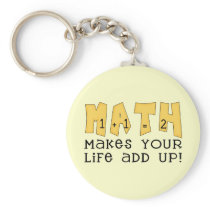Math Makes Your Life Add Up Tshirts and Gifts Keychain