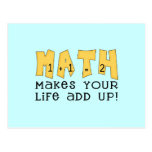 Math Makes Your Life Add Up Tshirts and Gifts Post Card