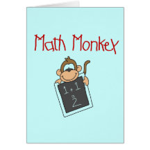 Math Monkey Tshirts and Gifts Greeting Card