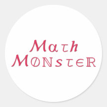math monster runder sticker