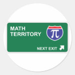 Math Next Exit Round Stickers