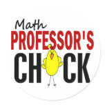MATH PROFESSOR’S CHICK ROUND STICKER