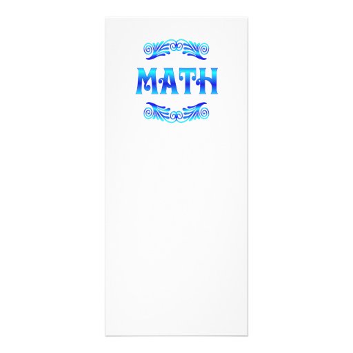 MATH RACK CARD DESIGN