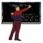 Math Teacher at Chalkboard Photo Sculpture photo sculptures