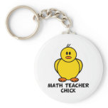 Math Teacher Chick keychains