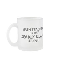 Math Teacher Deadly Ninja by Night Mugs