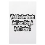 Math Teacher Joke...Two Thumbs stationery
