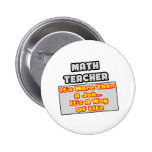 Math Teacher...More Than Job, Way of Life Pinback Buttons