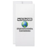 Math Teachers...Making the World a Better Place rack cards