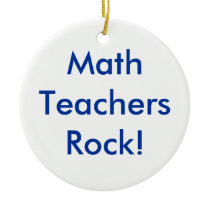 Math Teachers Rock! ornaments