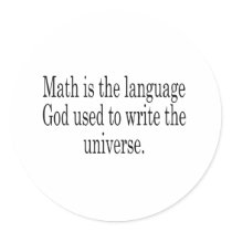 Math - The Language of God Round Stickers