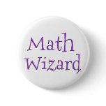 Math Wizard Pinback Buttons