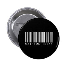 Mathematician Bar Code Button