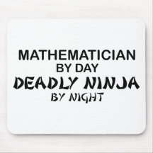 Mathematician Deadly Ninja by Night Mouse Pad