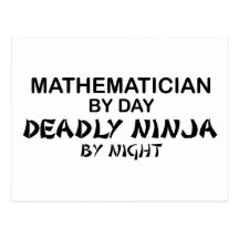 Mathematician Deadly Ninja by Night Post Card