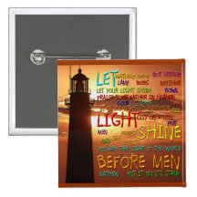 Mathew 5:14-16 Lighthouse 2 Pin