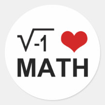 Maths I <3 Autocollants Ronds