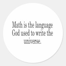 Maths - la langue de Dieu Adhésifs Ronds