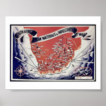 Matières premières et industries de l'Afrique du S Posters