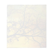 Matin orageux avec le bloc - notes amorti d'arbre blocs-notes