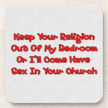 Mating In Your Church Beverage Coaster