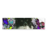 Matisse in Butterflies II - White & Black Papillon Bumper Sticker