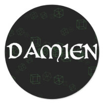 Matrix Cubed Round Sticker