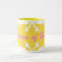 Matron of Honour Golden Yellow Vintage Style Banne Coffee Mugs