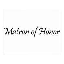 Matron of Honour Postcard