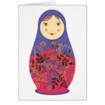 Matryoshka Doll 2 ~ Russian / Babushka Nesting Greeting Cards