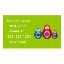 Matryoshka Doll Design Business Cards