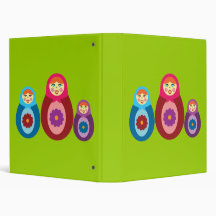 Matryoshka Dolls Vinyl Binder