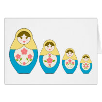 Matryoshka Russian Nesting Dolls Card