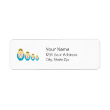 Matryoshka Russian Nesting Dolls Custom Return Address Label