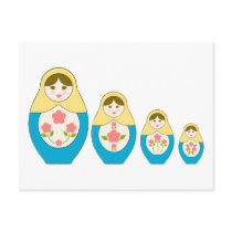 Matryoshka Russian Nesting Dolls Post Card