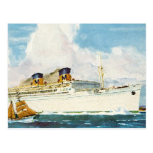 Matson Liner to Hawaii Post Card