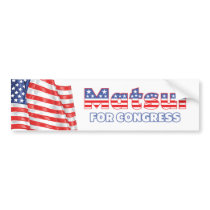 Matsui for Congress Patriotic American Flag Design Bumper Stickers