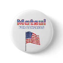Matsui for Congress Patriotic American Flag Design Button