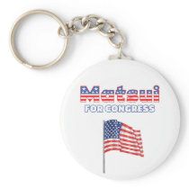 Matsui for Congress Patriotic American Flag Design Key Chain