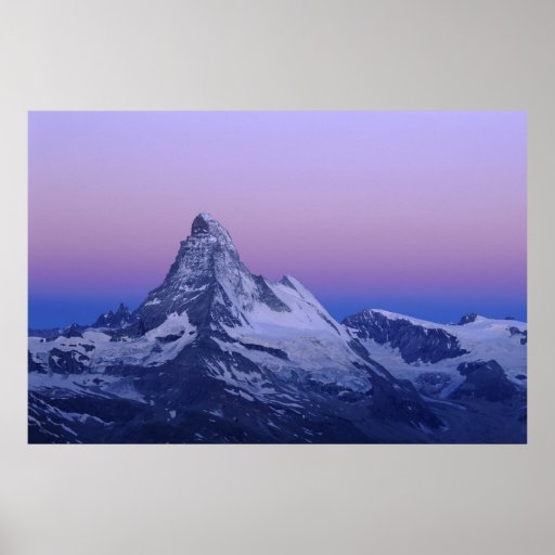 Matterhorn at dawn, Zermatt, Swiss Alps, Poster